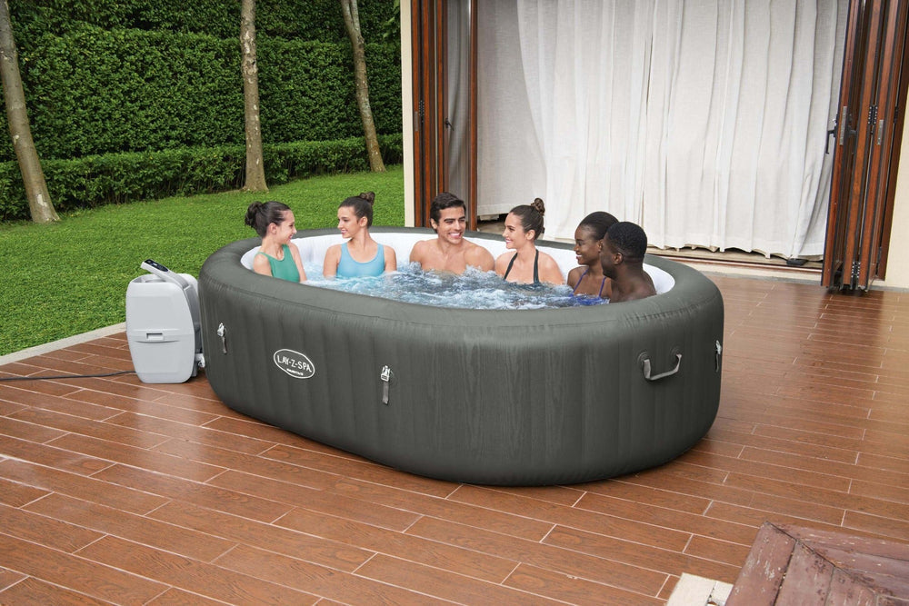 Ryny Mauritius AirJet inflatable hot tub side profile view