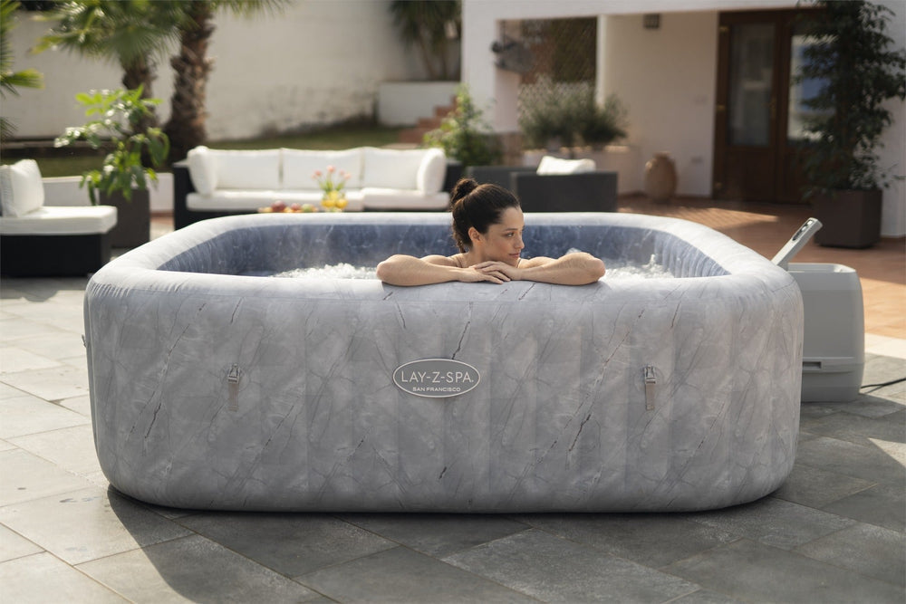 Lay-Z-Spa San Francisco HydroJet Pro hot tub side view