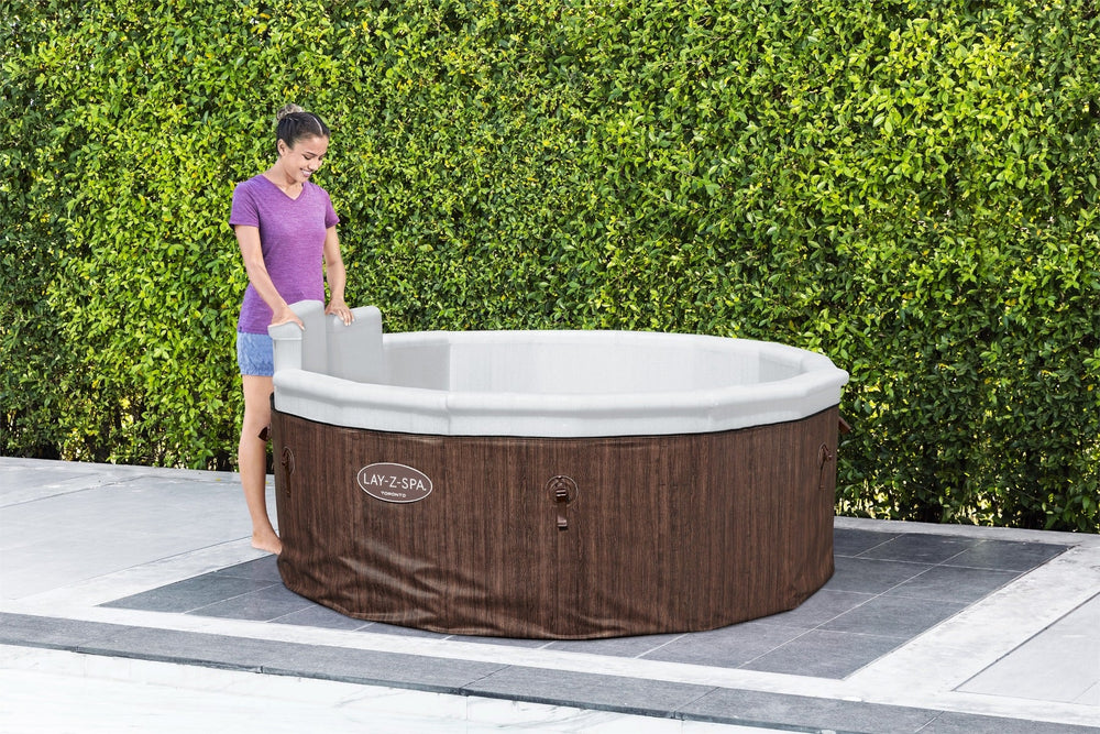 Lay-Z-Spa Toronto hot tub grey stone TriTech liner detail