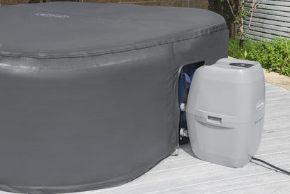 Square hot tub thermal cover insulation close up
