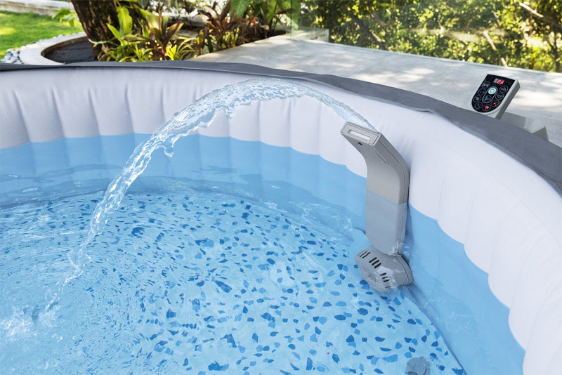 Soothing LED waterfall close up water cascade