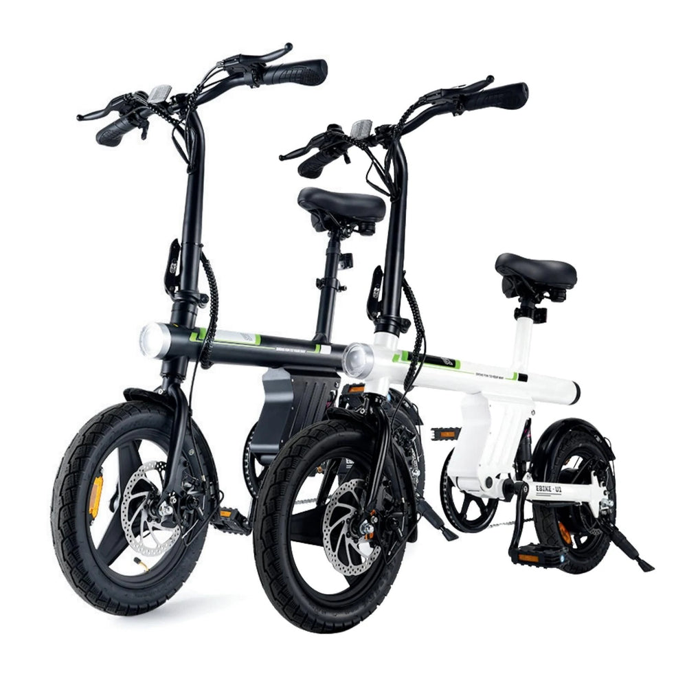 isinwheel U1 36V Electric Bike with 250W Motor, 14-inch Tires, 35-45KM Range – Black