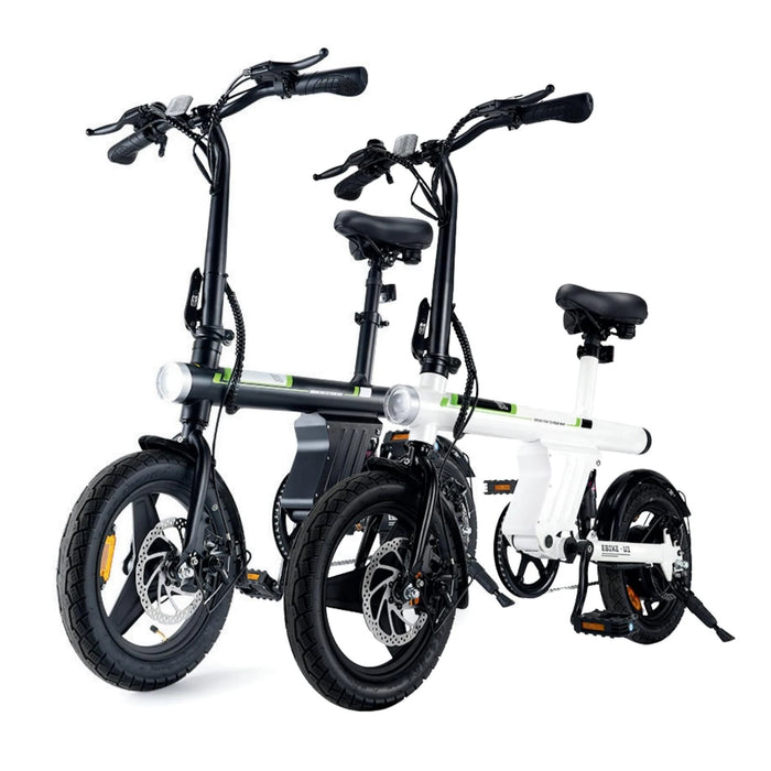 isinwheel U1 36V Electric Bike with 250W Motor, 14-inch Tires, 35-45KM Range – Black