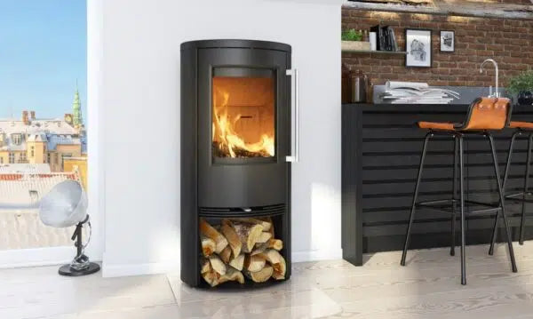 TermaTech TT21R Contemporary Wood Burning Stove 5kW Black