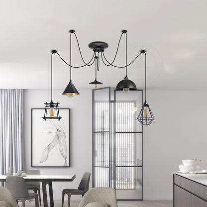 Adjustable Height Metal Cage Pendant Light ~6299