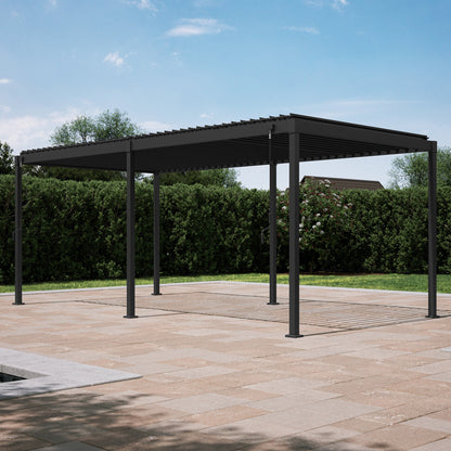 Mirador Pergola — 10'×20' | Charcoal & Latte