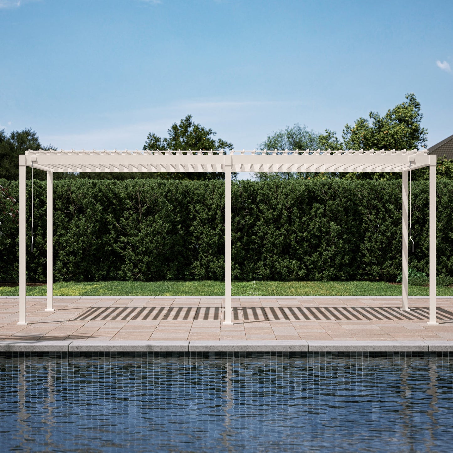 Mirador Pergola — 10'×20' | Charcoal & Latte
