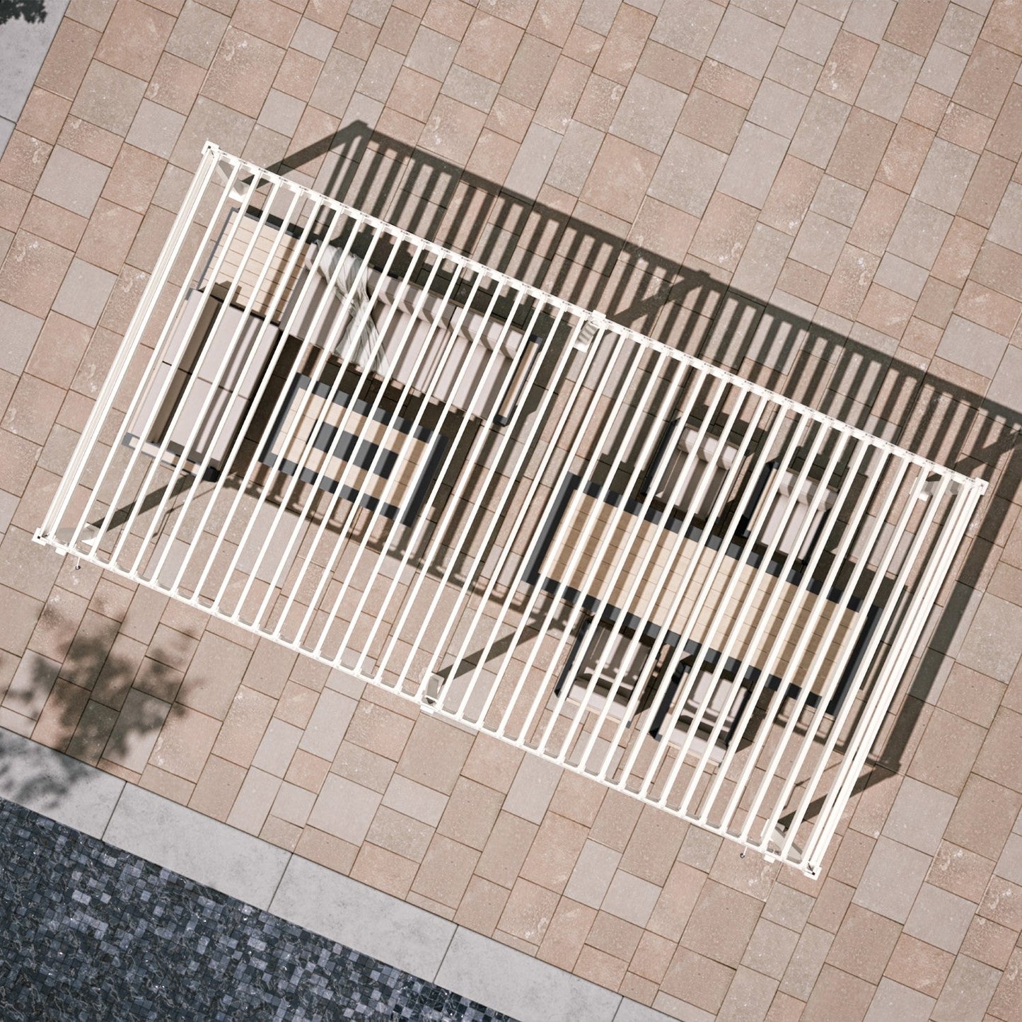 Mirador Pergola — 10'×20' | Latte & Charcoal