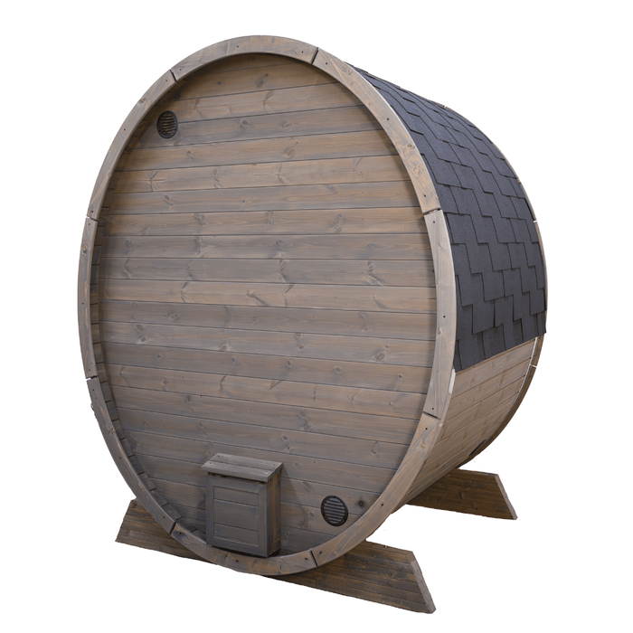 SaunaSupply KLAABU Deluxe Thermowood Outdoor Barrel Sauna - 4 People