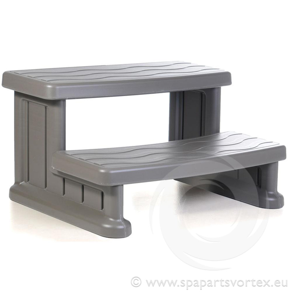 Essentials spa side grey steps hot tub access