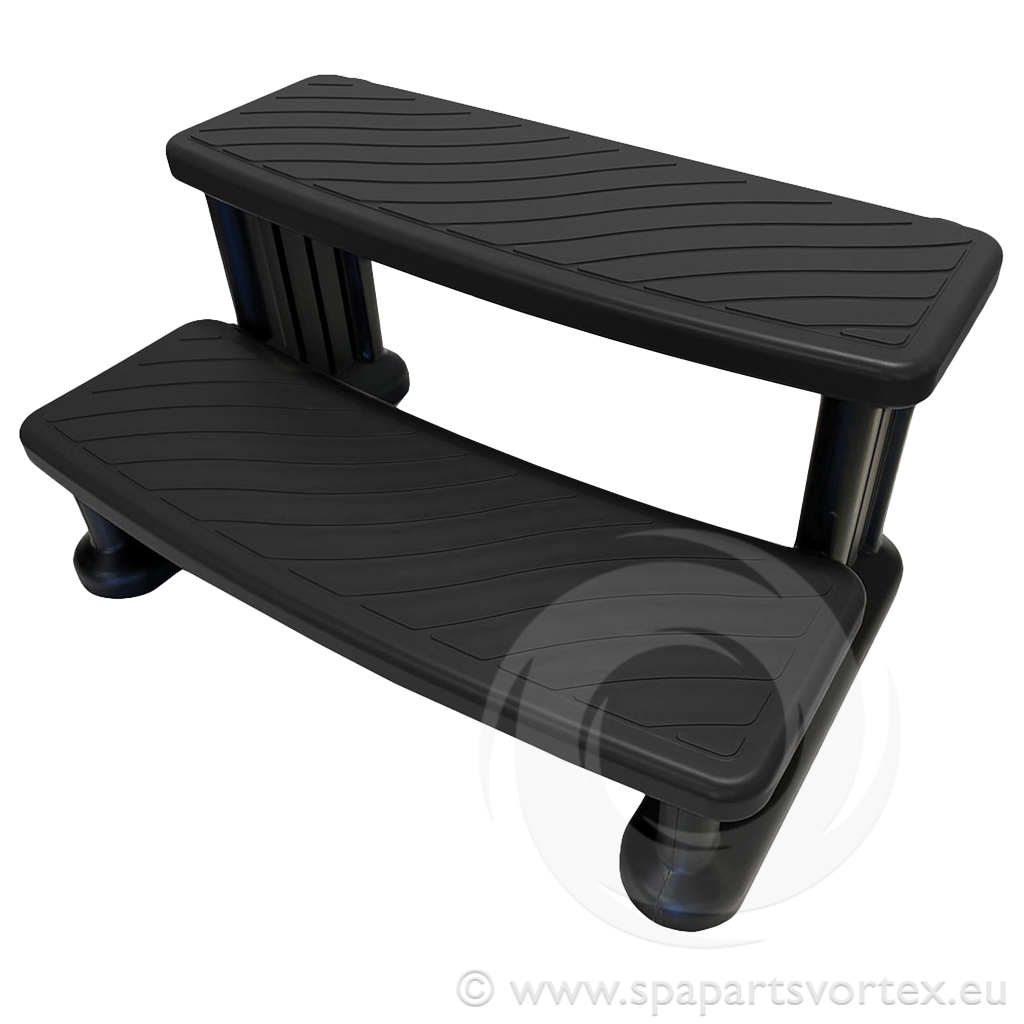 Vian spa steps black 2-tier hot tub steps