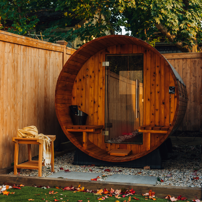 2 Person Canopy Barrel Sauna
