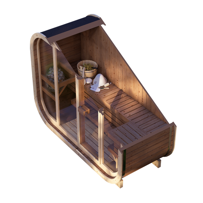 SaunaSupply ALLA H2 Thermowood Outdoor Sauna - 4 Person