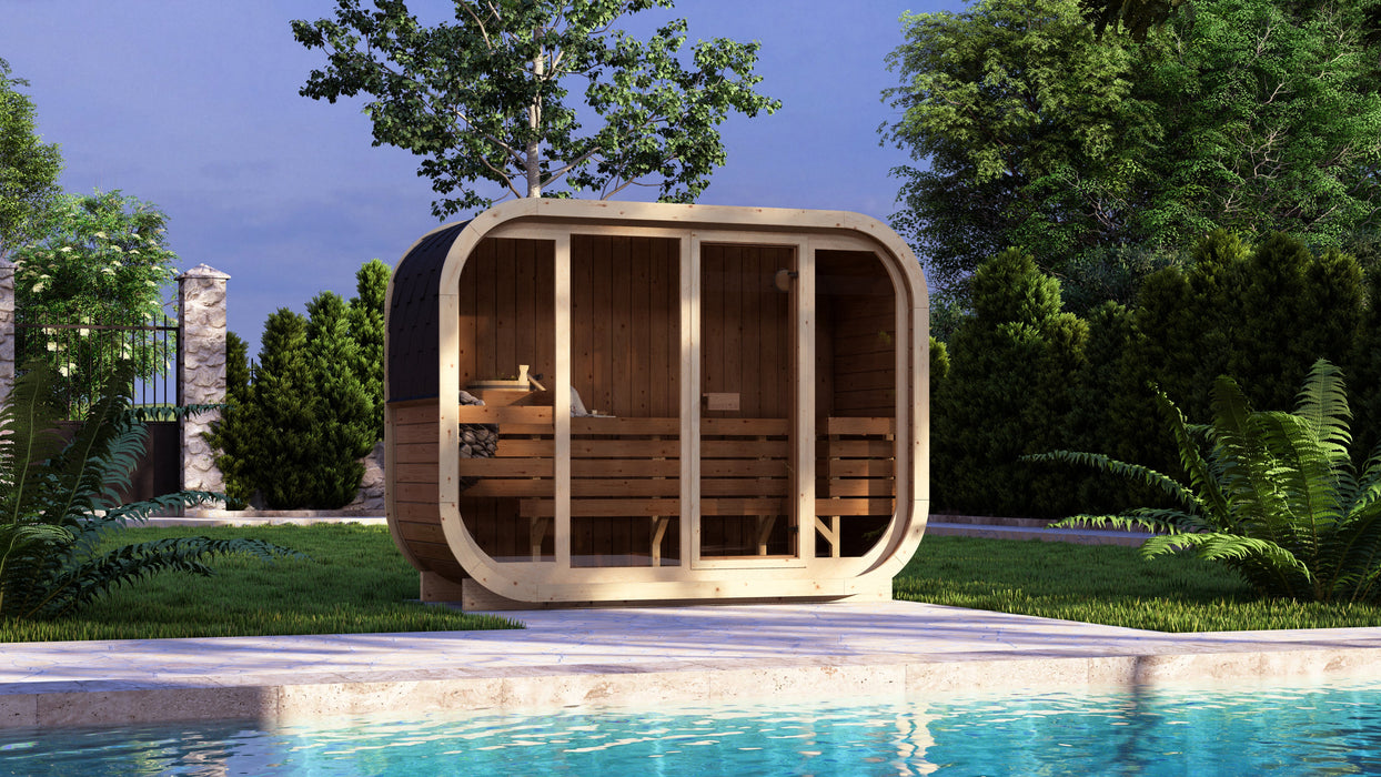 SaunaSupply ALLA H2 Thermowood Outdoor Sauna - 4 Person