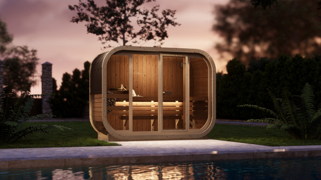 SaunaSupply ALLA H2 Thermowood Outdoor Sauna - 4 Person