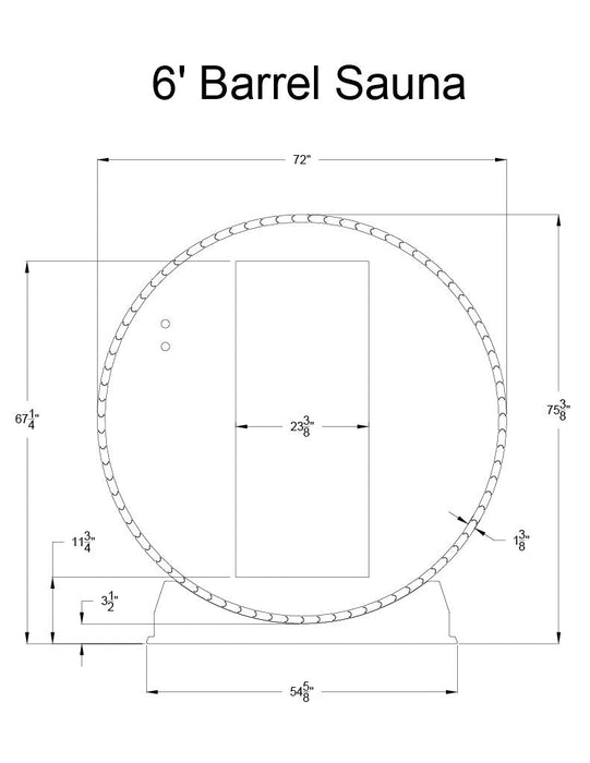 2-4 Person Canopy Barrel Sauna