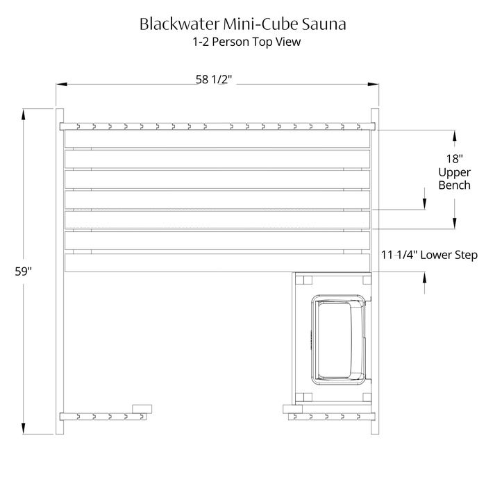 1-2 Person Mini-Cube Sauna
