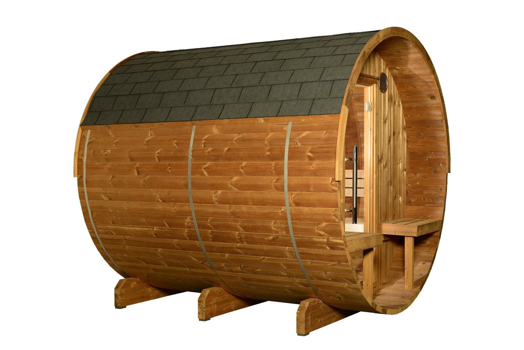 6 Person Canopy Barrel Sauna — Heritage Collection
