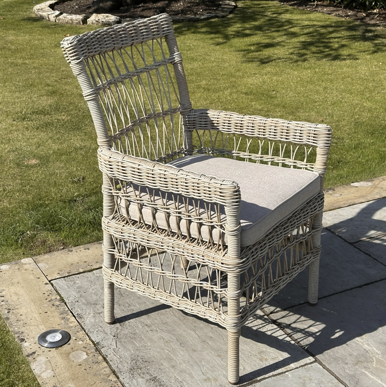 Provence Collection Outdoor Dining Chair wicker weave