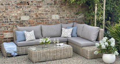 Amalfi Collection Outdoor Large Corner Set coastal wicker lounge