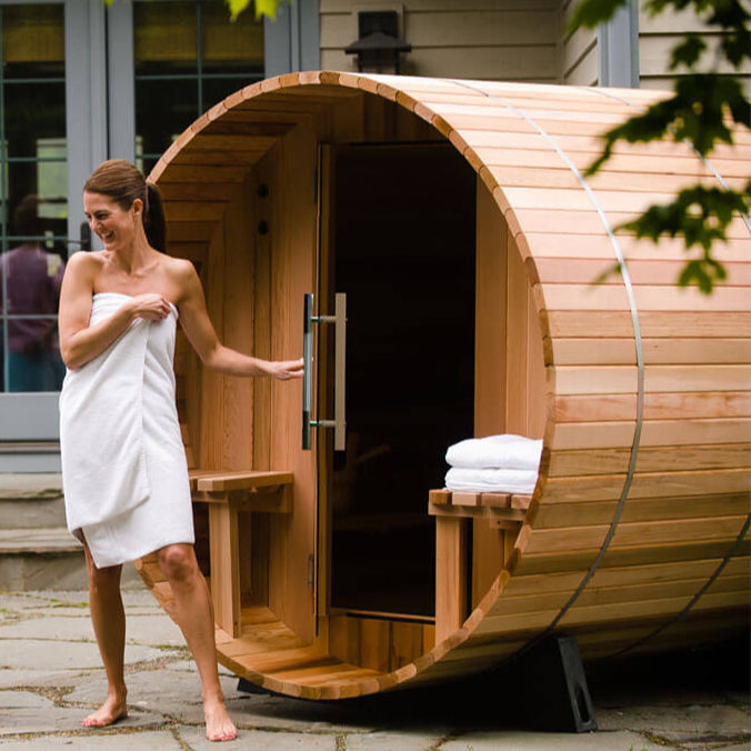2-4 Person Canopy Barrel Sauna