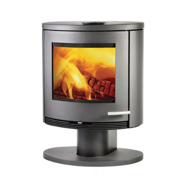 TermaTech TT22RP Contemporary Wood-Burning Stove with Cast Iron Base