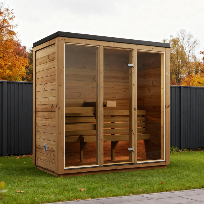 SaunaSupply Ella II Cube Thermowood Sauna - 3-4 person