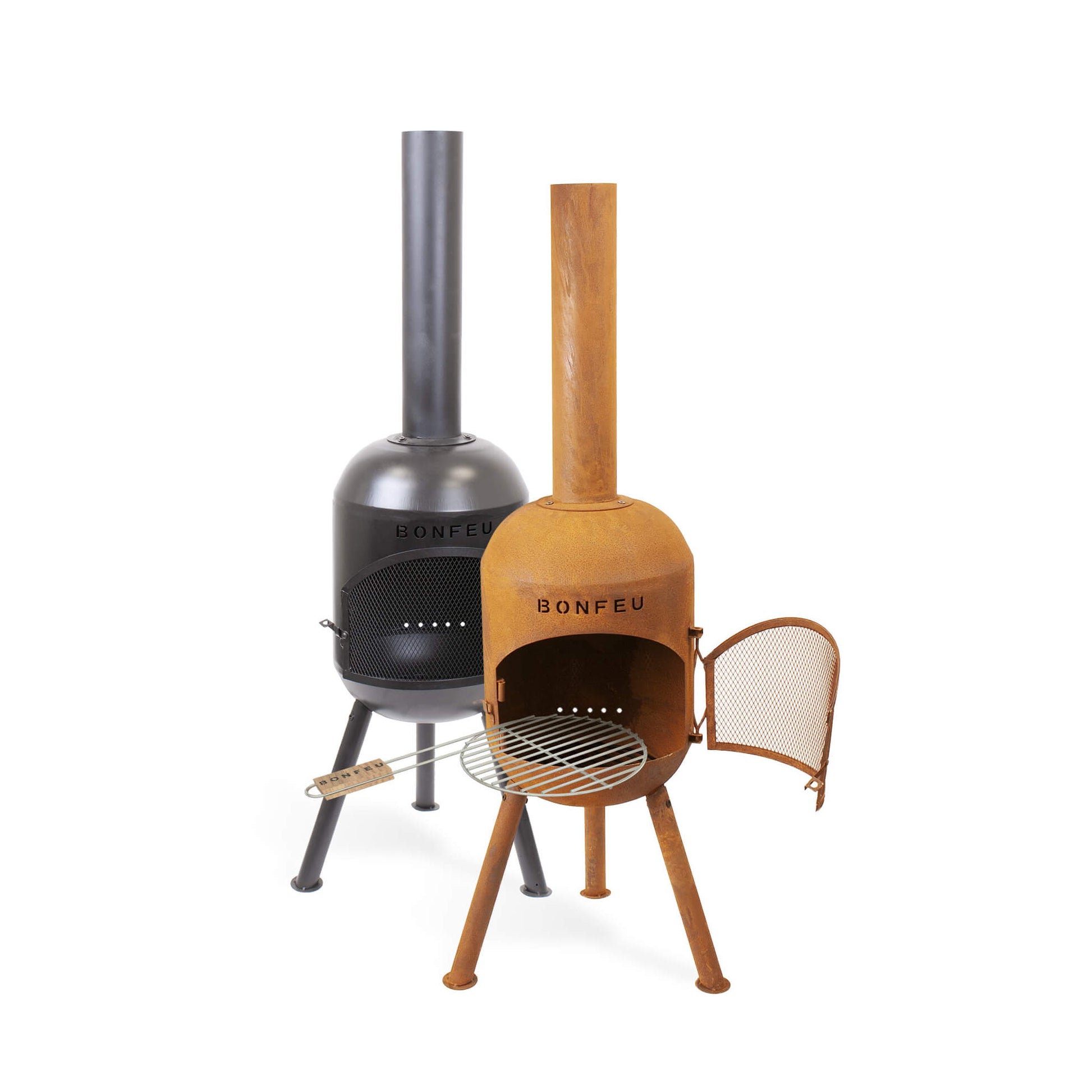 BonFeu BonSolo compact outdoor fireplace, sold by Barrel Saunas