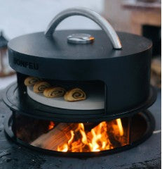 BonFeu BonPizza attached to BonFeu fireplace