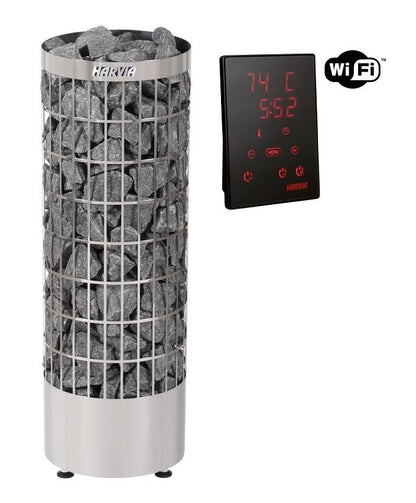ELECTRIC SAUNA HEATER HARVIA CILINDRO PC70XW, 6,8kW, WITH XENIO WIFI CONTROL UNIT