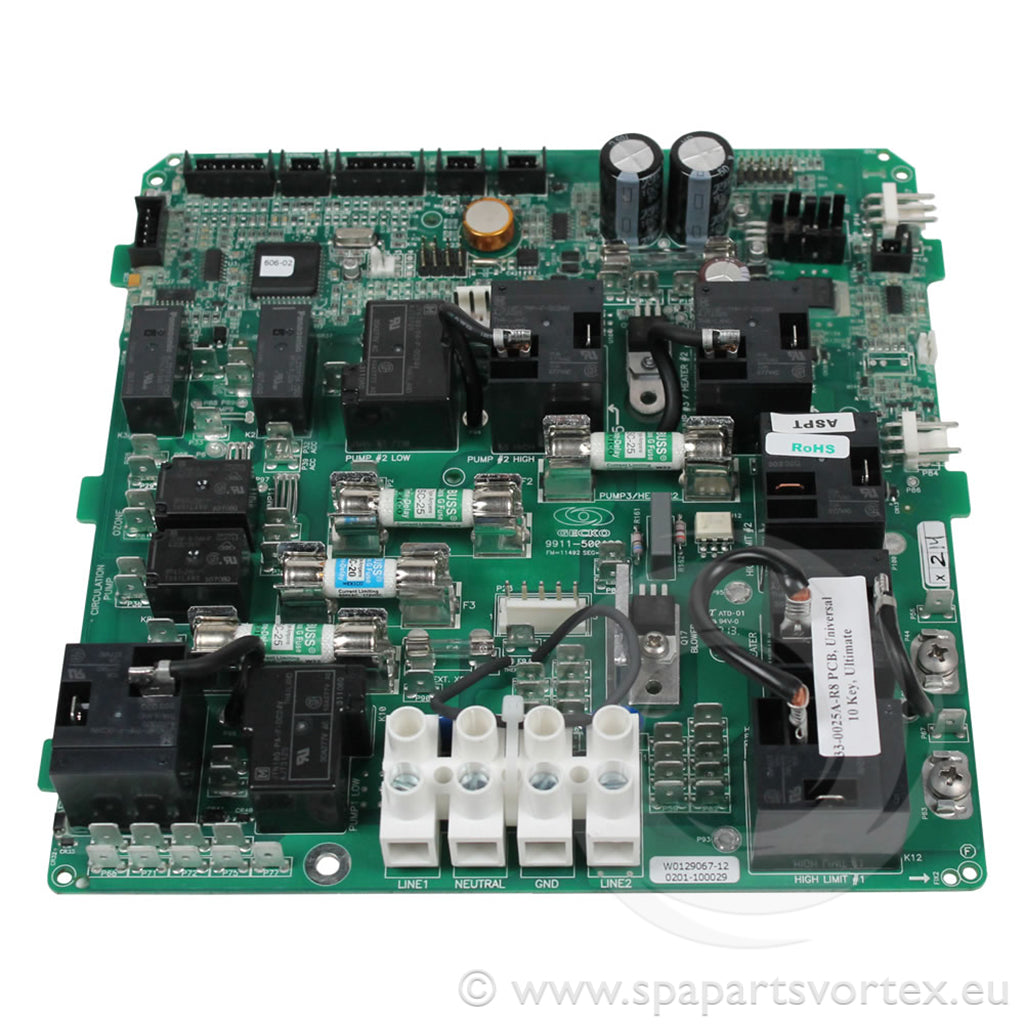 HydroQuip PCB 33-0025A-R8 CS-9707 CS-9000 series spa control board