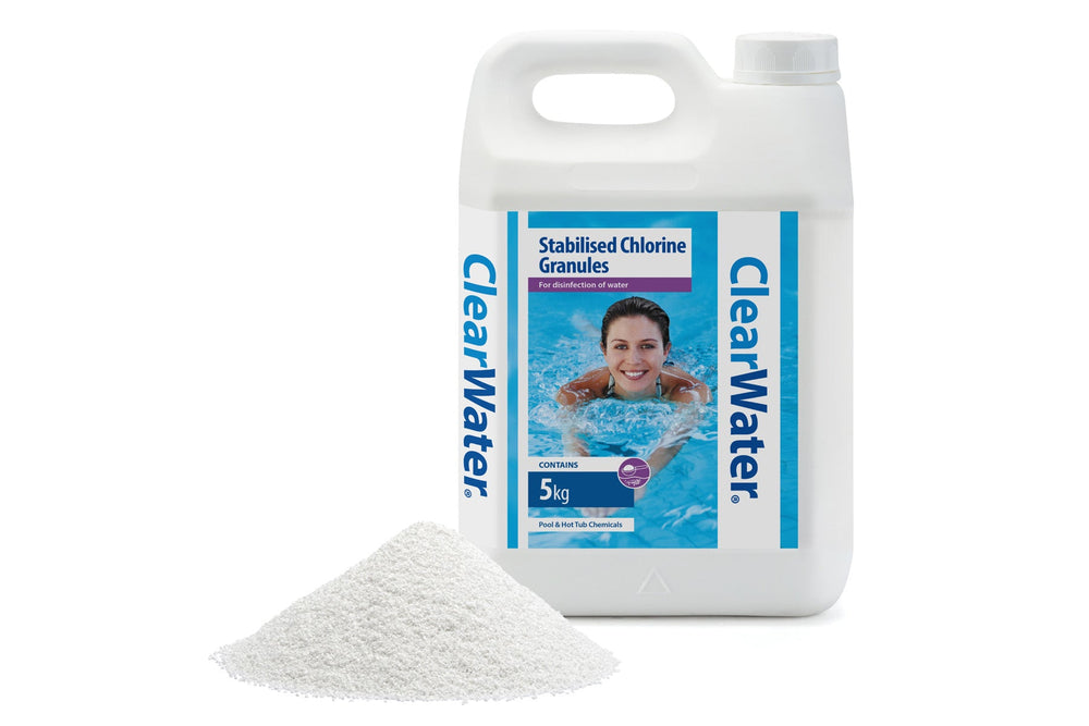 ClearWater Chlorine Granules 5kg label detail