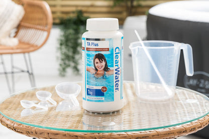 ClearWater TA Plus being used for hot tub water balancing