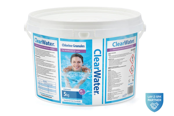 Chlorine granules 5kg tub for hot tubs and pools