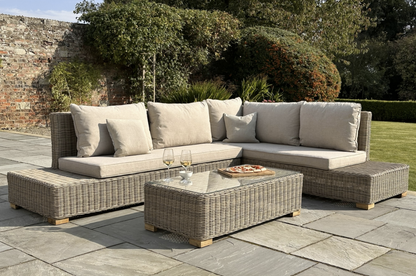 Capri Collection Outdoor Large Corner and Coffee Table Set