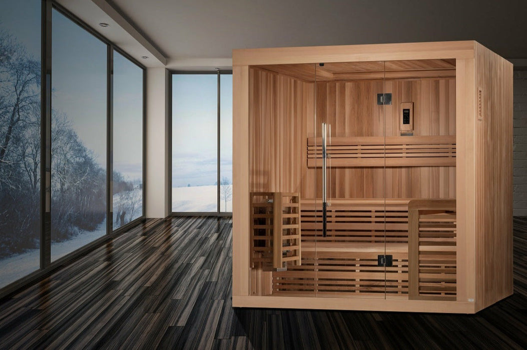 SAUNAONES® 6 PERSON TRADITIONAL STEAM SAUNA MODERN RELAX 3