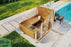 SaunaSupply EKE 160 Black Edition Thermowood Outdoor Cube Sauna - 3/4 Person
