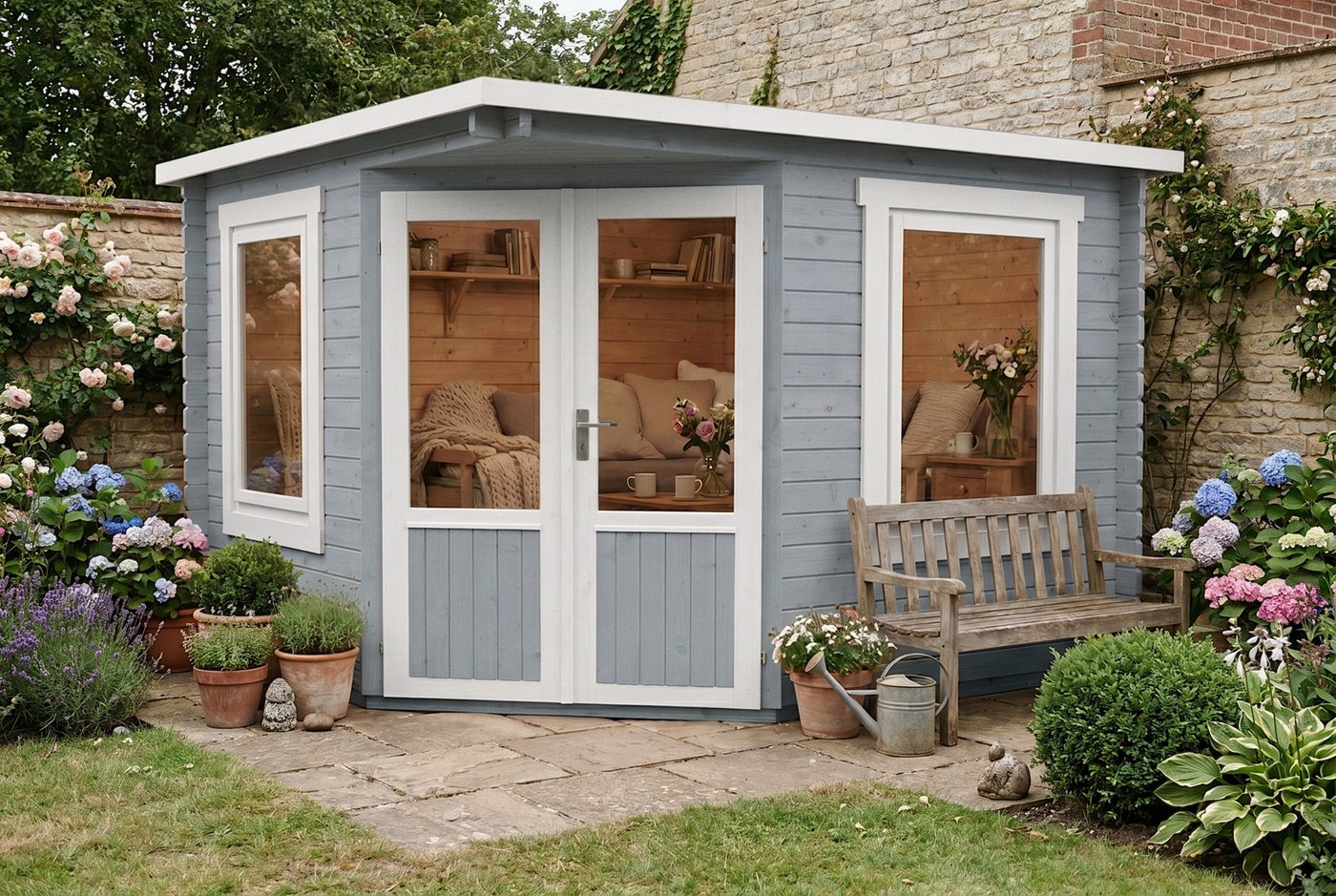 Emma Corner Log Cabin 3m x 3m