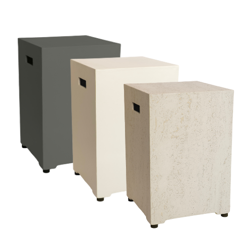 Happy Cocooning Square Enclosure for gas tank, sold by Barrel Saunas