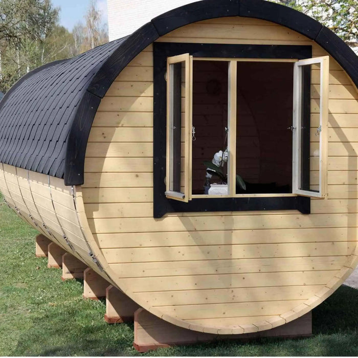 The "Roundhouse" Barrel - 2-4 Person Glamping Pod