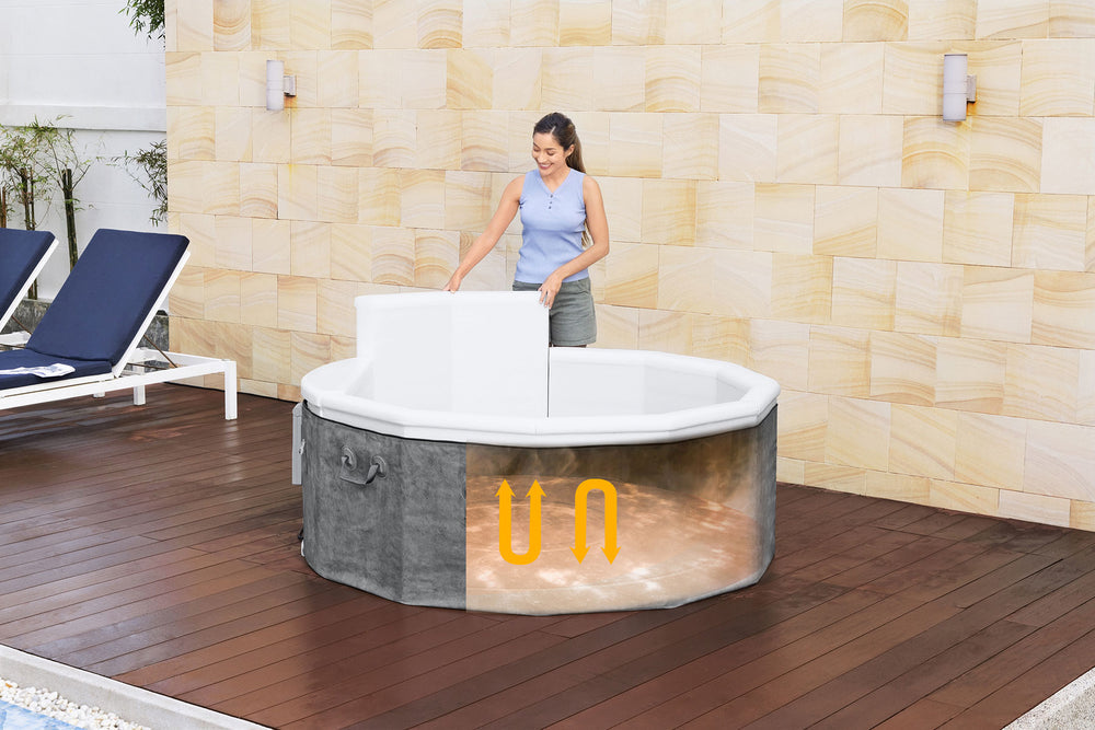 lay-Z-Spa Carrara AirJet foam hot tub efficiency diagram