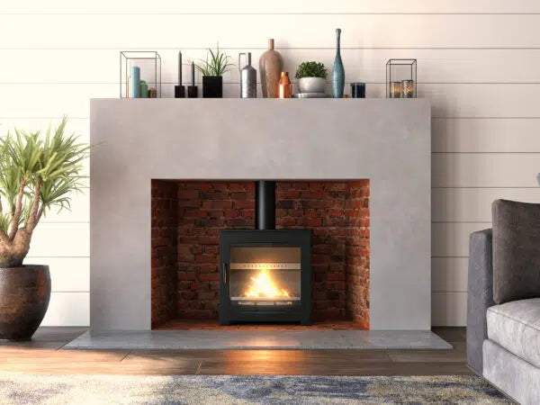 Castle Stoves Framlingham Wood Burning Stove – 7.8kW Heat Output, Black