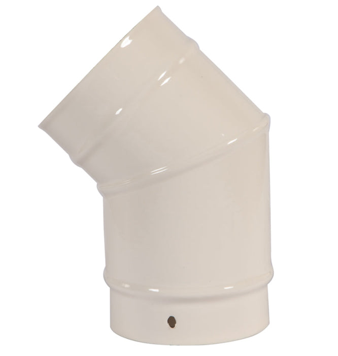 Cream Enamel 5" Pipe 135° Bend to fit TVE pipe
