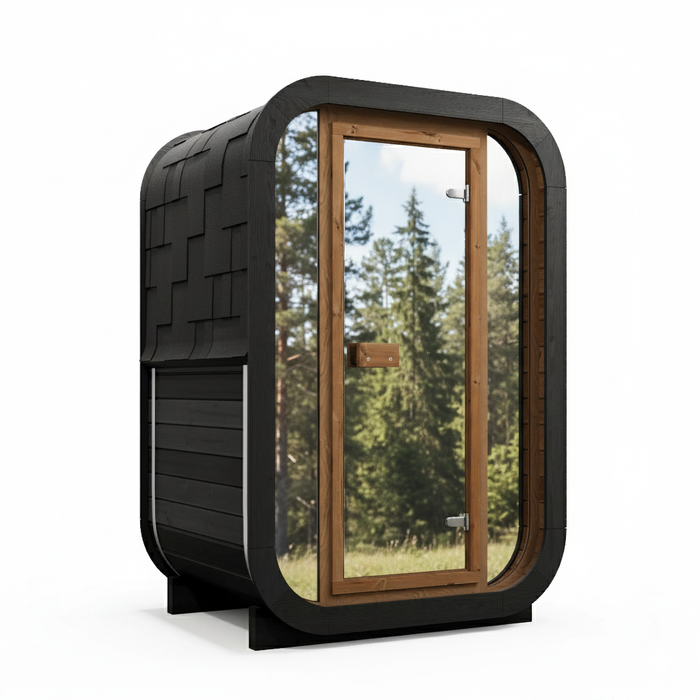 SaunaSupply ULLA Thermowood Outdoor Sauna (Custom Door) - 2 Person