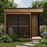 SaunaSupply AAPO Thermowood Outdoor Sauna & Shower (with roofing material) - 4 Person
