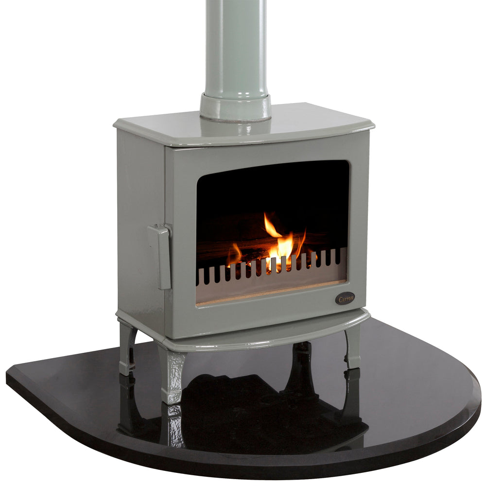 Black Granite Curved Stove Hearth | Carron