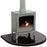 Black Granite Curved Stove Hearth | Carron