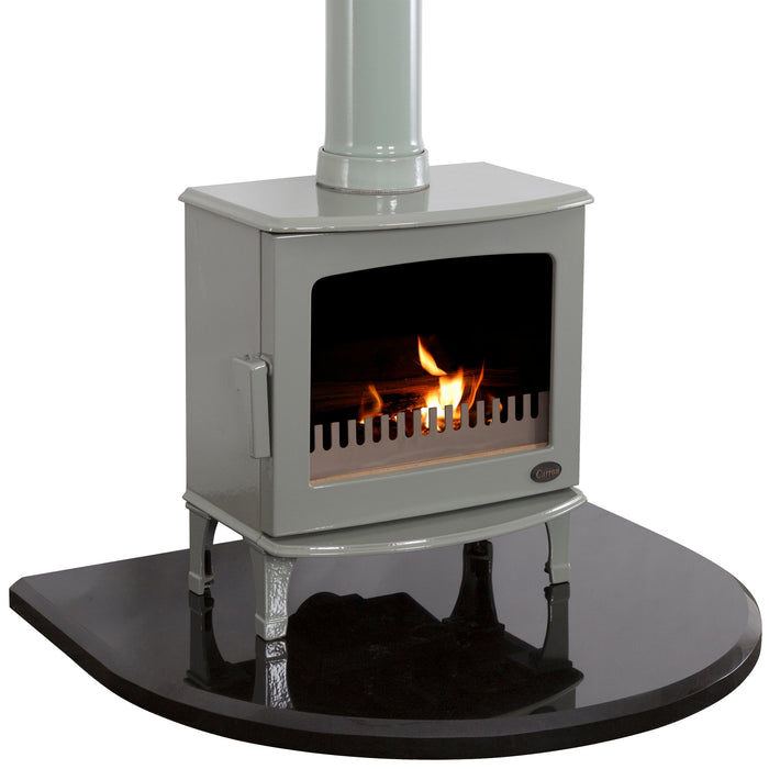 Black Granite Curved Stove Hearth | Carron