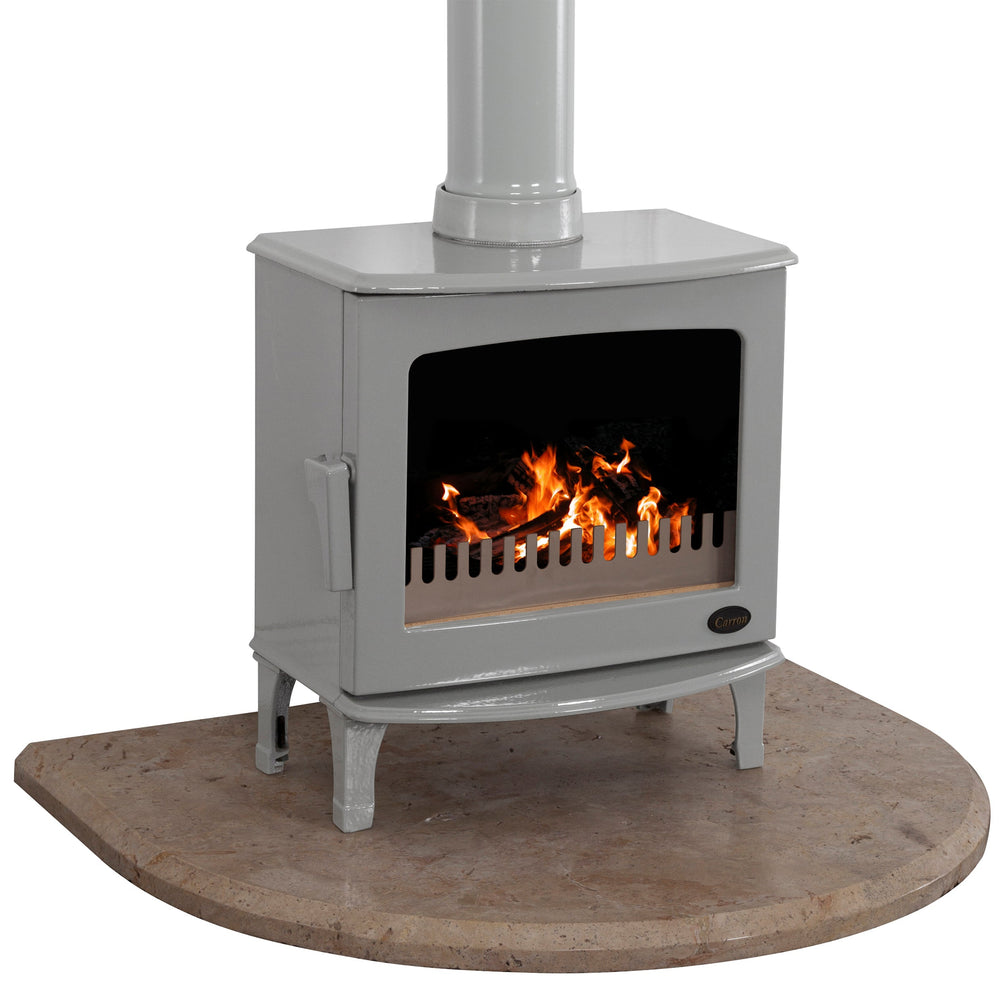 Travertine Curved Stove Hearth | Carron