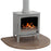 Travertine Curved Stove Hearth | Carron